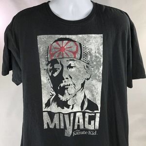 KARATE KID MIYAGI SHIRT MENS 2XL BLACK SHORT SLEEVE 2014 MOVE TEE GRAPHIC LOGO